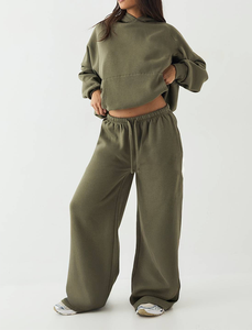 Nuevo Conjunto Deportivo Holgado de Estilo Urbano para Mujer, con Costuras Decorativas, Apliques Personalizados, Logotipo Serigrafiado, Cintura Elástica - Product Image 2