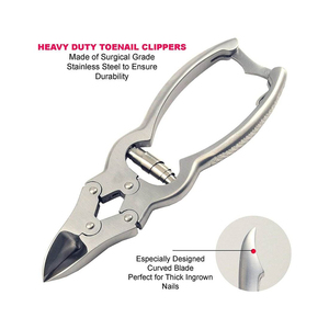 Coupe-ongles en acier inoxydable robuste pour les ongles des pieds et des doigts, ouverture large droite/courbe, poignée antidérapante, ongles épais, outil de pédicure - Product Image 3