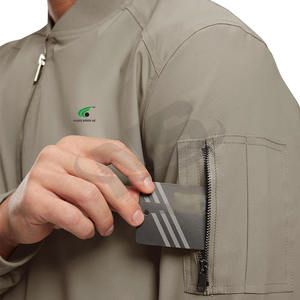 Blouson Bomber en Toile Tendance pour Homme – Couleur Unie, Personnalisable, Hiver Chaud, Respirant, Coupe-Vent, Fermeture Éclair, Style Urbain - Product Image 6