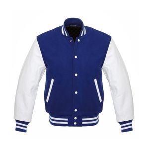 Chaqueta Universitaria de Béisbol al por Mayor, Cuerpo de Lana, Mangas de Cuero, Multicolor, Venta Caliente, Chaqueta Universitaria Personalizada con Letras - Product Image 3