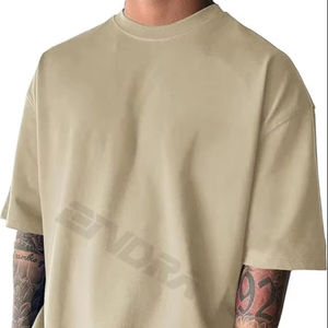 Alta calidad 240 GSM caída hombro peso pesado camiseta de lujo en blanco algodón pesado personalizado streetwear camiseta de gran tamaño hombres - Product Image 1