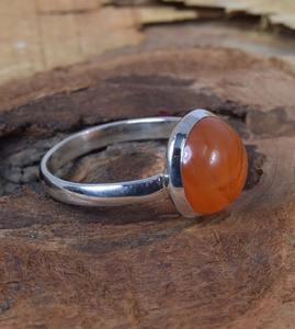 Clásico hecho a mano 925 anillo de plata esterlina mejor diseño cornalina piedra preciosa rodio plateado sólido 925 sello joyería de lujo - Product Image 2