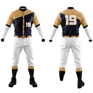 2022 maillot de baseball en polyester personnalisé en gros pour hommes uniforme adulte avec votre propre conception logo imprimé - Product Image 3