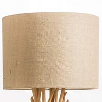 Lámparas de Mesa LED de Diseño Moderno para el Hogar, Estilo Rústico, Decorativas para Mesa de Noche, con Cuerpo de Bambú y Pantalla de Madera, Alimentación CA, para Sala de Estar