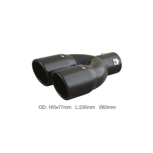 Terminal rond id 63mm doublement incliné en acier inoxydable - Product Image 1