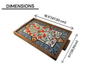 Bandeja de Servicio de Diseño con Recubrimiento de Esmalte de Madera MDF, Bandeja de Mesa de Alta Calidad para Hoteles y Restaurantes - Product Image 5