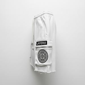 Pantalones Cortos Cargo para Hombre, de Poliéster/Algodón, Color Liso, Bordado Personalizado, Estilo Y2K, Corte Cuadrado, Dobladillo Deshilachado, Estilo Informal para Gimnasio, Ecológicos - Product Image 3