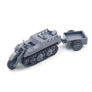 WW2 Kettenkrad Sd.Kfz.2 Gepantserd voertuig Rupsfiets Militair Duits Half-Track Gepantserd voertuig Bouwblok Speelgoed - Product Image 3
