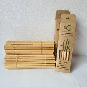 Pailles en bambou avec LOGO personnalisé avec brosse et pochette fabriquées en ECO2GO VIETNAM - Product Image 4