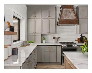 SANYANG EE. UU. Directo de fábrica Mejor calidad RTA Gabinetes de cocina Madera maciza MDF Multifuncional Listo Montar Almacenamiento de almacén - Product Image 3