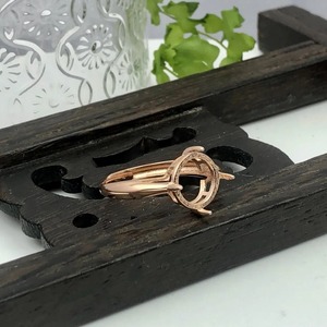 925 Sterling Silver Adjustable Ring Setting Rose Gold Plated Blank Mount For 4mm To 15mm Round Cabochon Gemstone Jewelry - Product Image 2