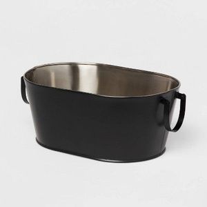 Nature Solid Beer Cooler <b>Wooden</b> Ice <b>Bucket</b> and Steel Handle and Ice <b>Buckets</b> Beverage Tubs for Handle - Product Image 2