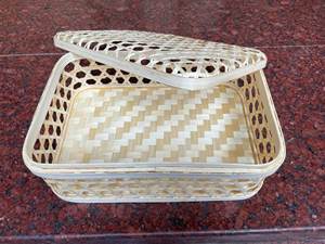 Cestas tradicionales vietnamitas Cesta de picnic de bambú de mimbre natural de 99GD 100% Regalo de bambú hecho a mano o cestas de almacenamiento de alimentos - Product Image 4