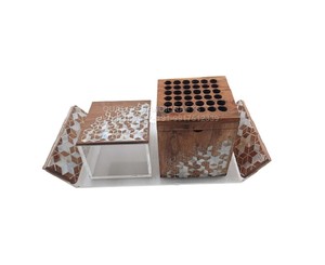 Epoxy Resin Wood Handicrafts Quality Eco-Friendly Modern United States Flag Design 10x10 CM <b>Drink</b> <b>Coasters</b> Tea Coffee Kitchen - Product Image 4