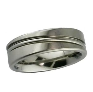 Bague en acier inoxydable à la mode bijoux artisanat unisexe femmes et hommes bagues ensemble bague de mariage - Product Image 2