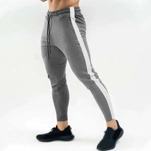 Pantalones ajustados informales de algodón para hombre, para Primavera, ligeros, para gimnasio, Fitness, entrenamiento deportivo, Joggers, diseño de retazos, pantalones de chándal para correr - Product Image 5