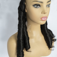 Perruque pleine dentelle bouclée de qualité supérieure, perruque sans colle faite de 100% vrais cheveux humains prix de gros