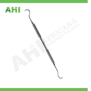 Instrument de détartrage dentaire manuel en acier argenté, double extrémité, haute qualité, certifié CE - Product Image 5