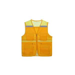 Chaleco DE SEGURIDAD unisex reversible de verano, ropa de trabajo de lona, lona de algodón y poliéster al por mayor - Product Image 1