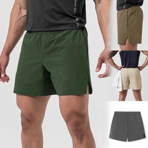 Men's Summer 2024 New Single-<b>Layer</b> Quick Dry Running Fitness Sports Shorts Comfortable Solid Color 100% Cotton Anti-Wrinkle - Product Image 1