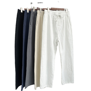 Pantalon d'hiver décontracté en toile pour hommes, yoga, plage, couleurs et logo personnalisés, respirant, séchage rapide, anti-rides, écologique - Product Image 1