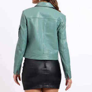 Chaqueta de Cuero de Alta Calidad para Mujer, Cuello Alto, Tejido Transpirable, Logotipo Personalizado, Chaqueta de Exterior para Adultos Más Vendida - Product Image 6