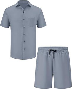 Ensembles de survêtements pour hommes Shorts Polos à fermeture éclair quart de tour Shorts de dessous Tenues de sport Ensembles décontractés d'été Ensembles courts confortables - Product Image 1