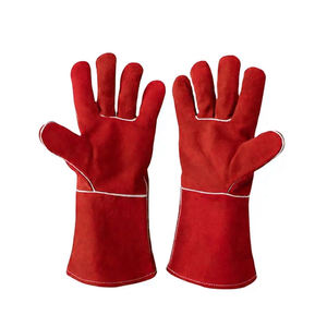 Venta al por mayor Guantes de soldadura de cuero Guantes de cuero de piel de cabra duraderos para construcción y uso general con precio económico - Product Image 3