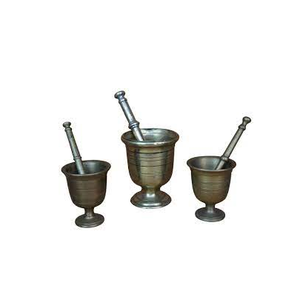 Mortier et pilon en pierre de granit en laiton pour écraser et broyer les herbes et les épices et taille personnalisée - Product Image 4