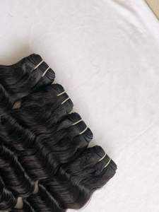 Exportación del producto más vendido a precios al por mayor 100% cutícula alineada virgen indio 14 "Extensión de cabello humano de onda profunda suelta - Product Image 3