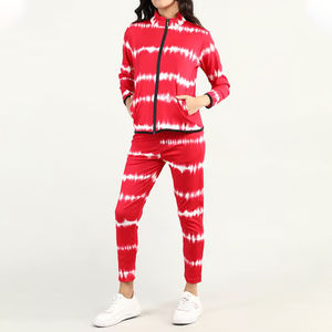 Sublimación superventas manga larga Tech Fleece mujer chándal 2 uds conjunto impreso algodón chándal para mujer servicio OEM - Product Image 3