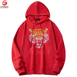 Sweat-shirt à capuche surdimensionné avec motif brodé Offre Spéciale homme Streetwear Hip Hop Sweat à capuche brodé personnalisé - Product Image 6