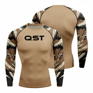 Premium No Gi BJJ Rashguard camisa de polainas que absorbe la humedad para atletas de entrenamiento de gimnasia emparejado con Jiu Jitsu Kimono Rash Guards Set - Product Image 6