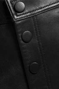 Pantalones Cargo de cuero negro suave con logotipo personalizado, pantalones informales ajustados de cuero para motocicleta para hombre con bolsillo, calidad superior ronpex - Product Image 3