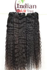 100% Non Transformé Machine Double Trame Indien Vierge Cuticule Aligné Lâche Vague Bouclés naturel noir Bundles Extensions de Cheveux Humains - Product Image 2