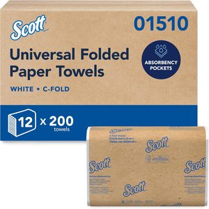 Toallas de papel plegables en C Scott Professional, 12 x 200 hojas (01510) - Product Image 1