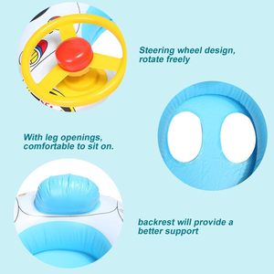 Bouée gonflable enfant best-seller en forme de bateau de dessin animé, siège flottant pour bébé, jouet d'apprentissage aquatique pour tout-petit, idéal pour la plage et la piscine en été - Product Image 3