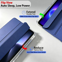 Funda Delgada Mate con Tapa Trasera Rígida Transparente, Soporte Ajustable y Estable, Diseño Gráfico Personalizado para iPad Air 4, Carcasa Protectora Antiarañazos