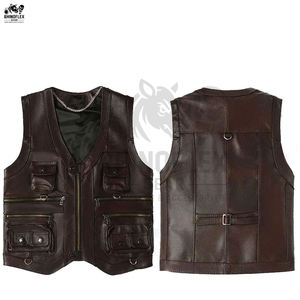 Chaleco Casual de Cuero Genuino de Alta Calidad a Bajo Precio para Hombre, Personalizable, Transpirable, Ligero, con Logotipo - Product Image 5