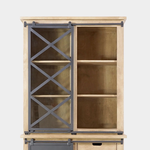 Commode en bois massif de style industriel de 100cm-Detroit - Product Image 3