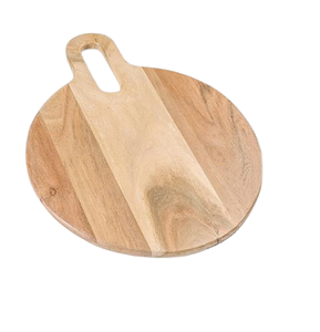 Planche à découper fromage en bois sur mesure Design unique couleur marron bloc de coupe en bois arrondi outil de coupe de cuisson - Product Image 5