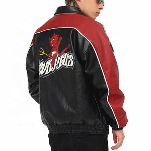 2024 OEM hombres logotipo personalizado venta al por mayor de alta calidad bordado chaqueta de invierno hombre chaqueta de cuero a prueba de viento hombres - Product Image 4