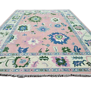 Hot Selling <b>Pink</b> Oushak Handmade Cotton Rug Hand Knotted Non-Slip Large Size Home High Quality Customizable Living Room Prayer - Product Image 3