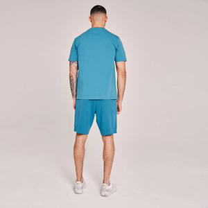 Conjunto de camiseta de manga corta para hombre Premium High Street Style Casual Summer Collection-Algodón pesado Transpirable Cómodo - Product Image 4