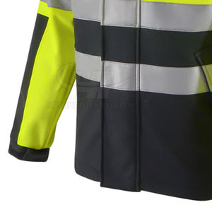 Chaqueta de Trabajo Reflectante de Alta Visibilidad para Hombre, Cómoda, de Poliéster, Tejido Resistente, Múltiples Bolsillos, Apta para Exteriores - Product Image 6