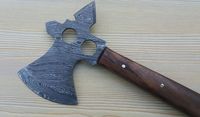 Outil en acier de Dmascuss de hache Viking forgée à la main de Smith pour le camping en plein air de qualité industrielle avec hachette et couvercle