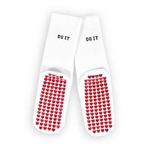 Chaussettes de sport, yoga et Pilates avec semelle en silicone blanche antidérapante - Product Image 2