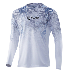 Personalizado de alta calidad de impresión por sublimación UPF50 + protección solar secado rápido transpirable pescado camisa de manga larga camisas de pesca - Product Image 1