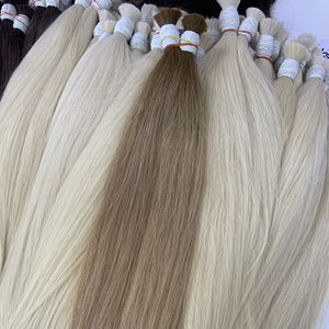 Extensions de cheveux en vrac au prix de gros, fortes et soyeuses, à double noyade, 100 grammes, couleurs foncées, 32 pouces - Product Image 1