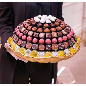 Plato de chocolate de Metal plateado de alta calidad, mesa de Hotel, cuenco decorativo para servir postres de Chocolate, cuenco moderno para servir dulces - Product Image 6